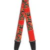 Guitar Strap - DOPE Red/Black/Tropical Flowers
