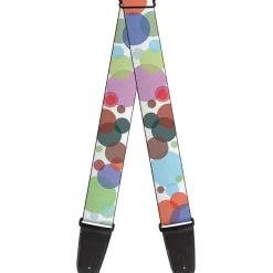 Guitar Strap - Dots White Transparent Multi Color