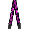Guitar Strap - DRAMA QUEEN Black Fuchsia