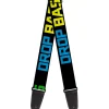 Guitar Strap - DROP BASS NOT BOMBS Black Blue Yellow Purple Green
