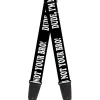 Guitar Strap - DUDE, I'M NOT YOUR BRO! Black White
