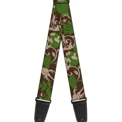 Guitar Strap - Earthy Brown Green