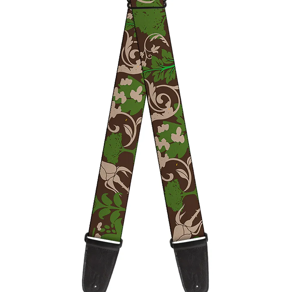 Guitar Strap - Earthy Brown Green