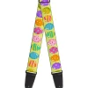 Guitar Strap - Easter Eggs Decorated Eggs Yellow/Multi Color