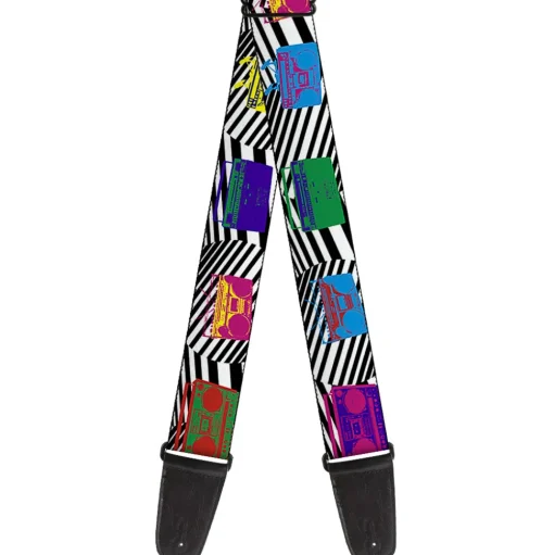 Guitar Strap - Eighties Boomboxes
