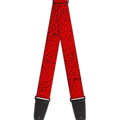 Guitar Strap - Elephant Crackle Red