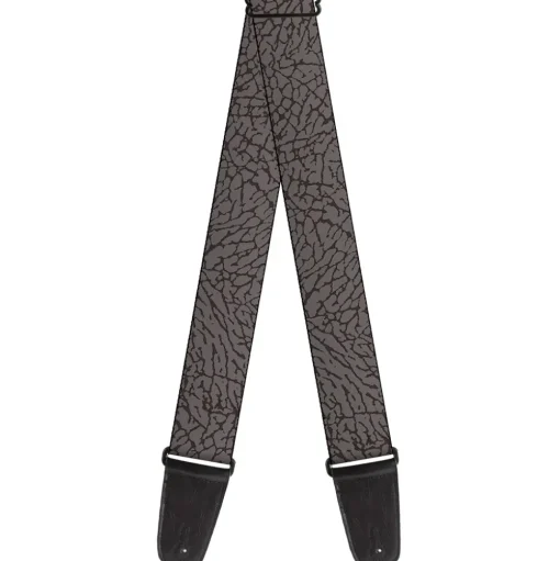 Guitar Strap - Elephant Crackle Grays