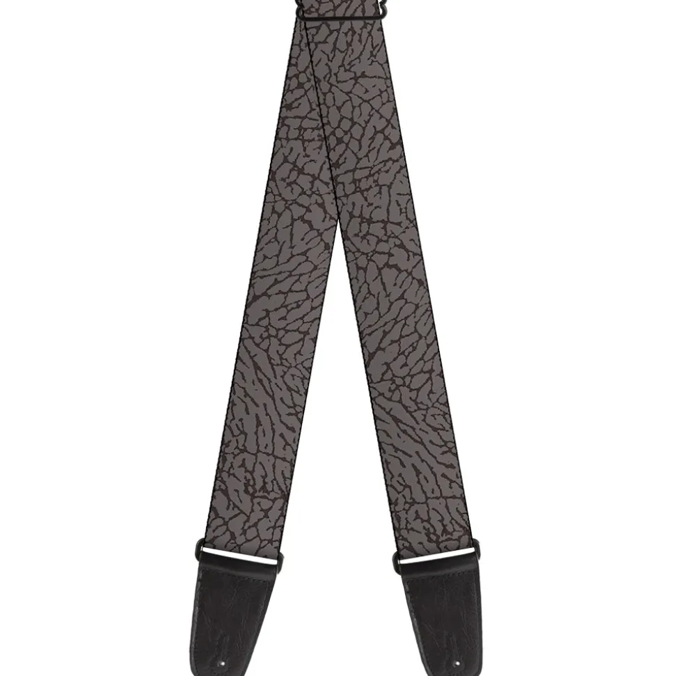 Guitar Strap - Elephant Crackle Grays