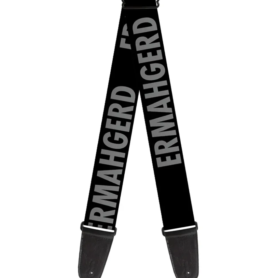 Guitar Strap - ERMAHGERD! Black Gray