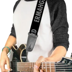 Guitar Strap - ERMAHGERD! Black Gray