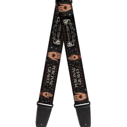 Guitar Strap - FANTASTIC BEASTS PERCIVAL GRAVES Eye in Hand Icon Charcoal Red White