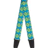 Guitar Strap - Fist Pump Baby Blue Yellow