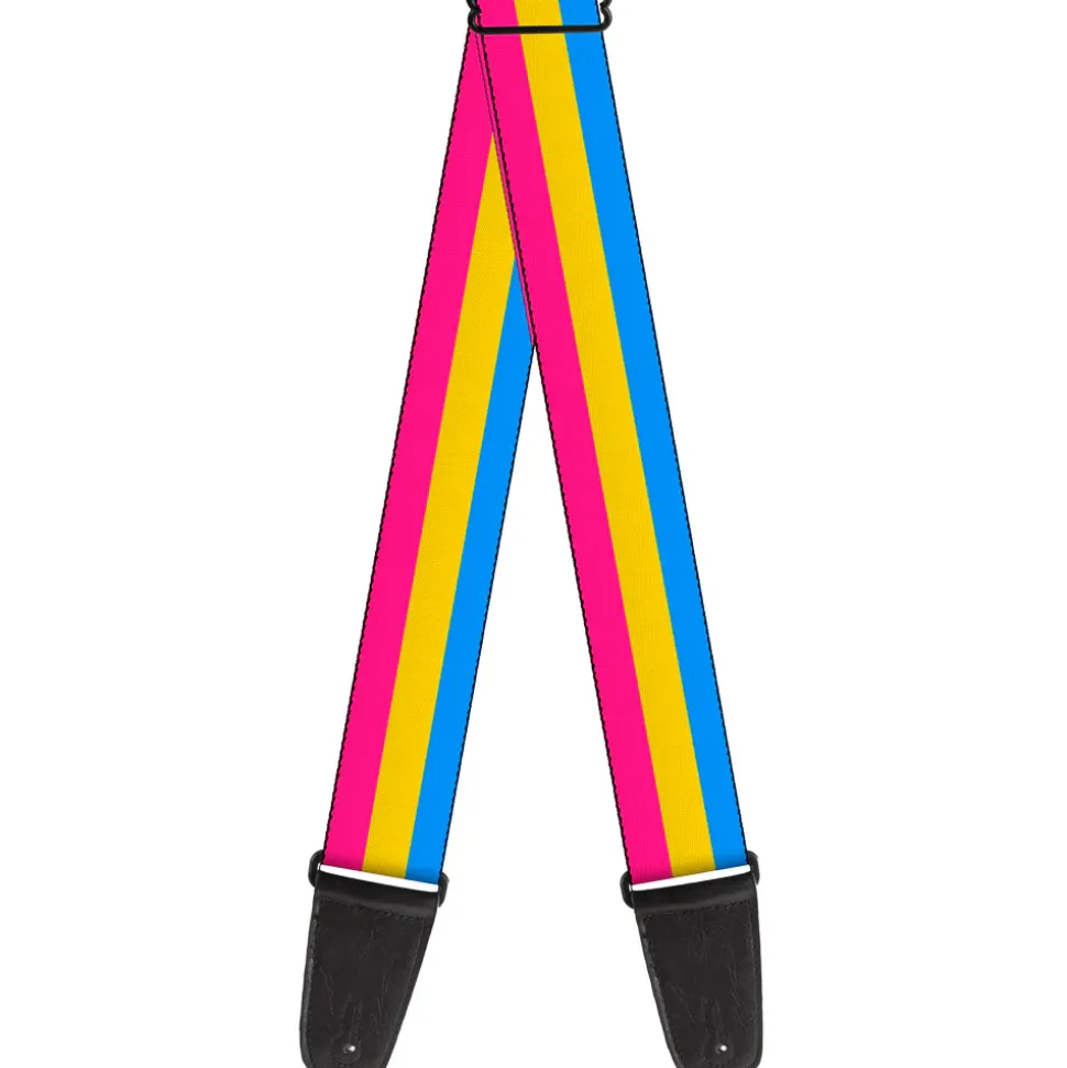 Guitar Strap - Flag Pansexual Pink Yellow Blue