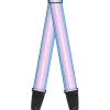 Guitar Strap - Flag Transgender Baby Blue Baby Pink White