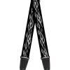 Guitar Strap - Flame Silver