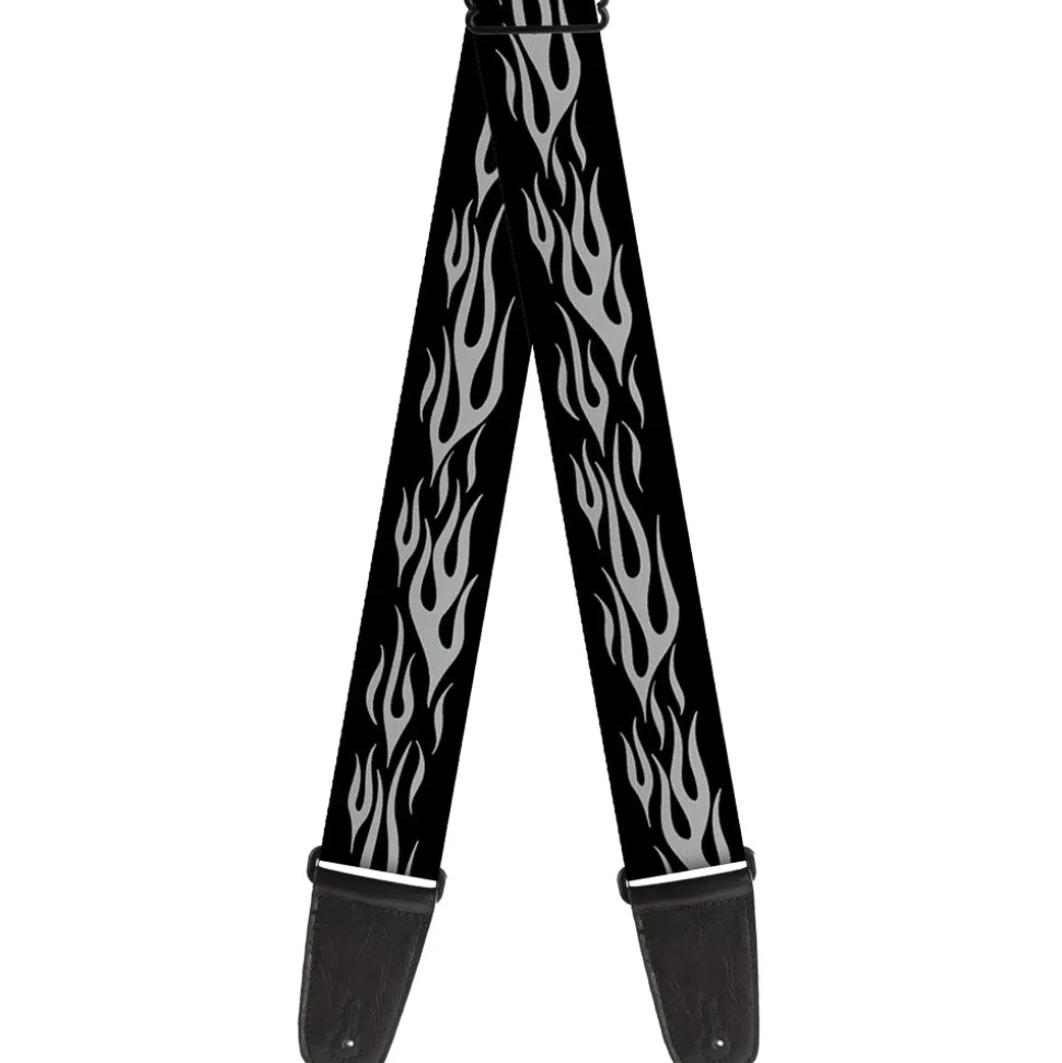 Guitar Strap - Flame Silver