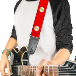 Guitar Strap - Flash Logo Red White Yellow