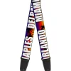Guitar Strap - Florida Cities Palm Tree Sunset White