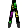 Guitar Strap - FML Black/Yellow/Green/Purple
