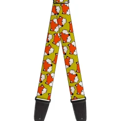 Guitar Strap - Fox Face Scattered Warm Olive2