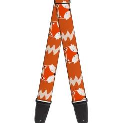 Guitar Strap - Fox Face Tail Orange Natural