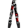 Guitar Strap - Fright Night Black White Red