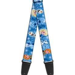 Guitar Strap - Frozen Character Poses Blues