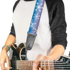 Guitar Strap - Frozen II Snowflakes Blues/Purples/White