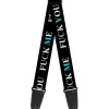 Guitar Strap - FUCK YOU/FUCK ME Black/White/Blue