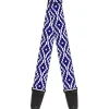 Guitar Strap - Geometric Diamond Blue White