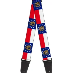 Guitar Strap - Georgia Flag