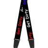 Guitar Strap - GET DIRTY Black White Blue Green Red