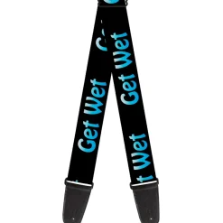 Guitar Strap - GET WET Black/Baby Blue