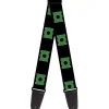 Guitar Strap - Green Lantern Logo Black Green