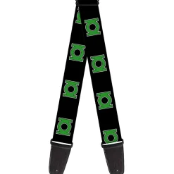 Guitar Strap - Green Lantern Logo Black Green