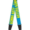 Guitar Strap - HATERS GONNA HATE Turquoise Yellow