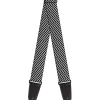 Guitar Strap - Herringbone Jagged Black White