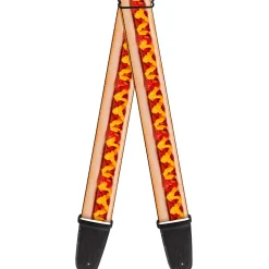 Guitar Strap - Hot Dog w Mustard & Ketchup Vivid