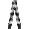 Guitar Strap - Houndstooth Black White