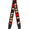 Guitar Strap - I Heart BOYS Black Cherries