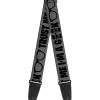 Guitar Strap - I'M A GEEK Glasses Gray Black