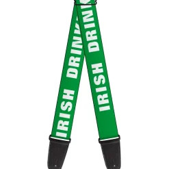 Guitar Strap - IRISH DRINKING TEAM Green/White