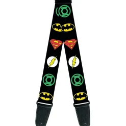 Guitar Strap - Justice League Superhero Logos