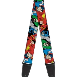 Guitar Strap - Justice League Superheroes CLOSE-UP New