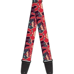 Guitar Strap - Kaleidoscope Balls White Black