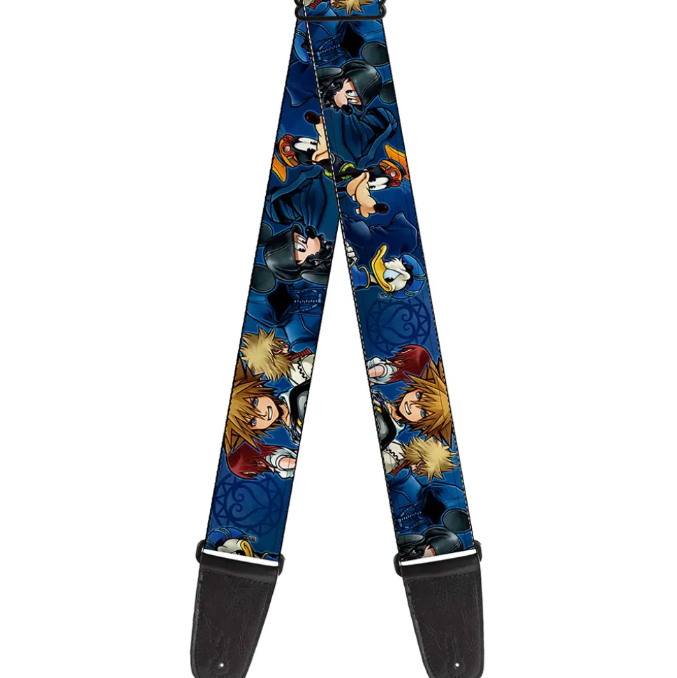 Guitar Strap - Kingdom Hearts 6-Character Pose Dark Blues