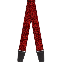 Guitar Strap - Leopard Red