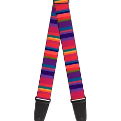 Guitar Strap - Lines Reds Purples
