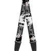 Guitar Strap - Lion King Scar Poses White Black