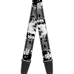 Guitar Strap - Lion King Scar Poses White Black